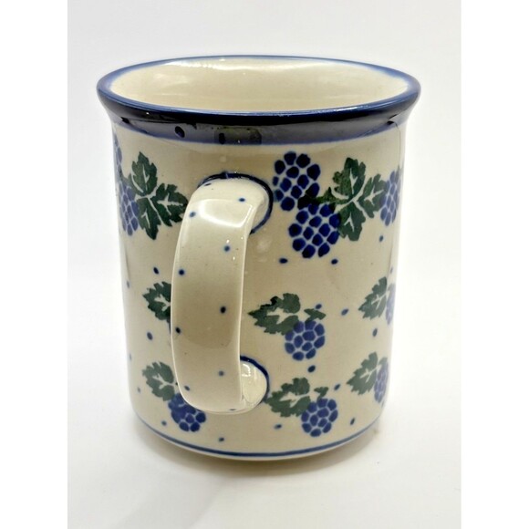 Polish Pottery Coffee Cup Mug Made in Poland Used - Picture 2 of 10